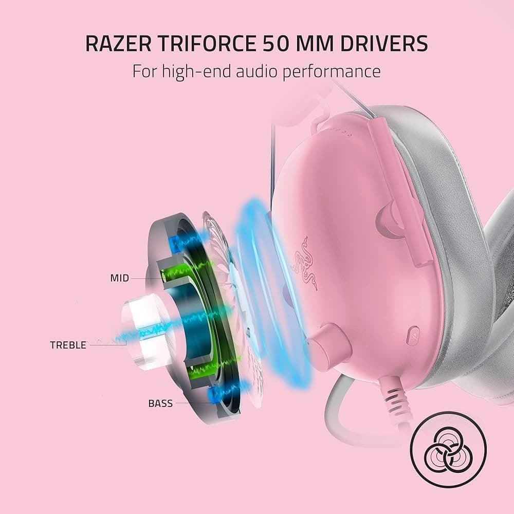 RAZER BLACKSHARK V2 X GAMING - ROSE - Image 5